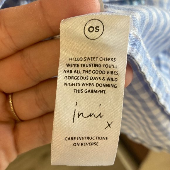 Innika Choo Farm Smock - Baby Blue Gingham, OS, EUC - Picture 8 of 8